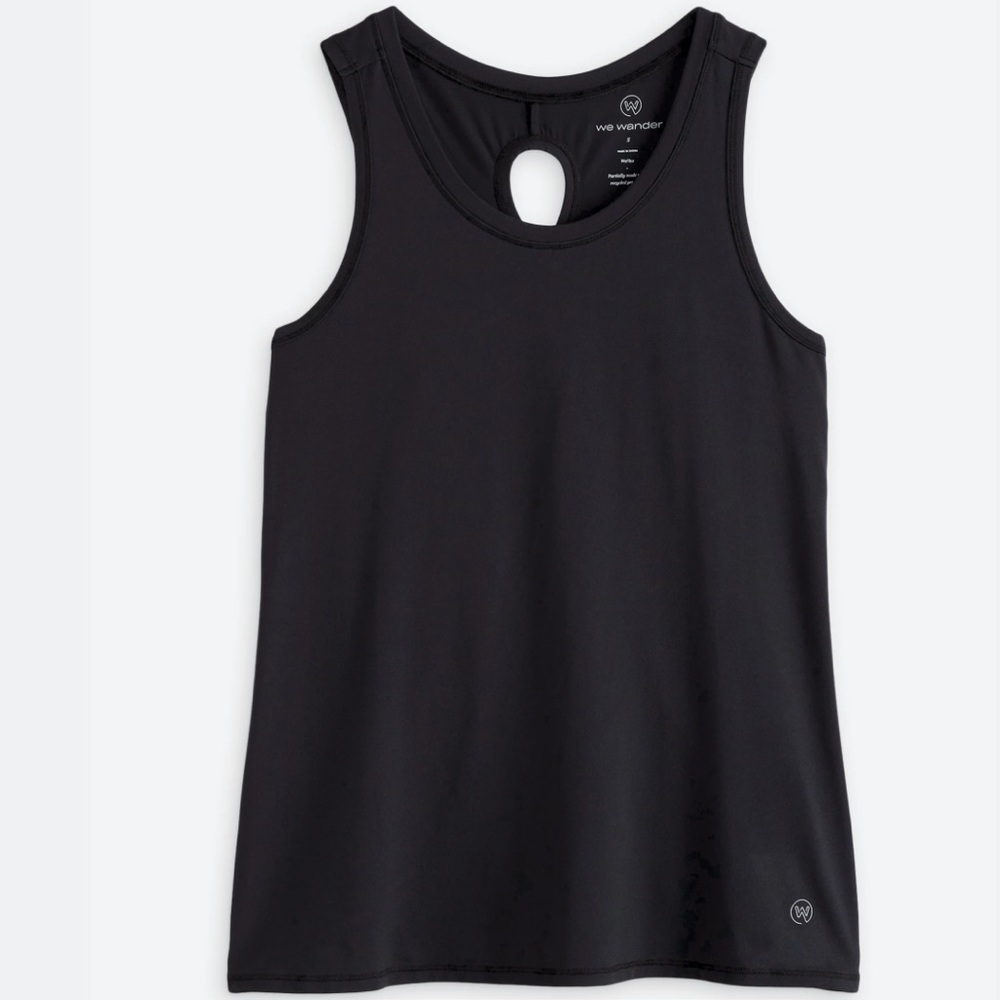 We Wander Stitchfix Black Sleeveless Keyhole Back Tank Top Size Medium